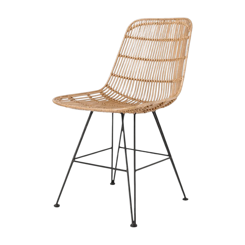Chaise en rotin naturel Tube - HKliving