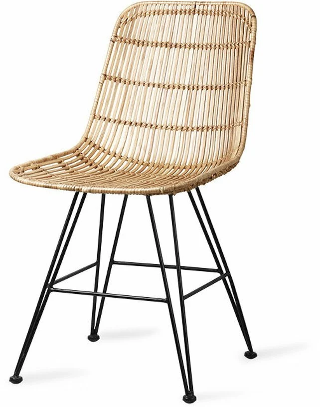 Chaise en rotin naturel Tube - HKliving