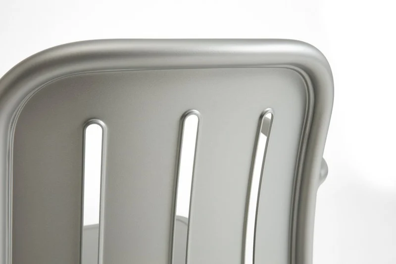 Chaise de jardin avec accoudoirs en métal gris argenté Deville - HAY