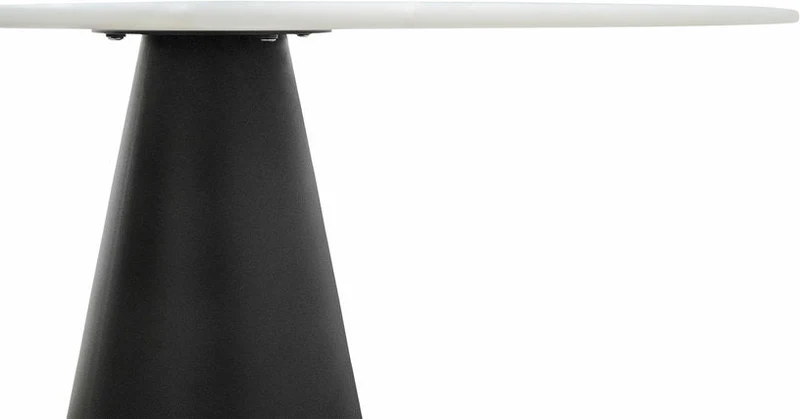 Table à manger ronde en acier noire 120 x 76 cm Cone - Versmissen