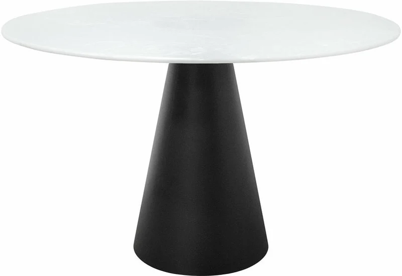 Table à manger ronde en acier noire 120 x 76 cm Cone - Versmissen