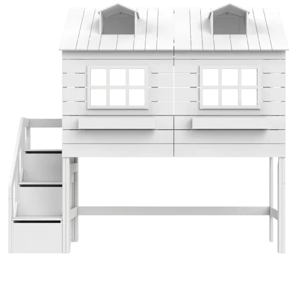 Lifetime Kidsrooms Hochbett 128 cm - Lake House Weiss
