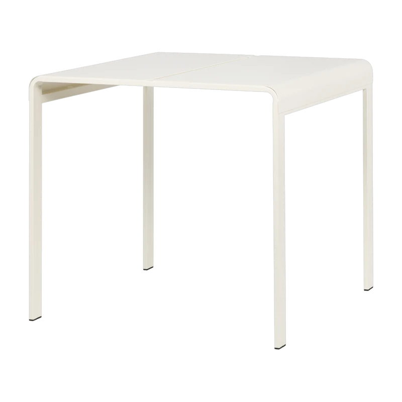 Table de jardin carrée en acier beige 80x80cm Oto - noo.ma