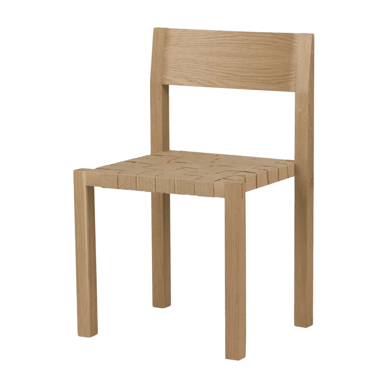 Chaise en chêne massif et sangles naturelles en jute Toli - noo.ma