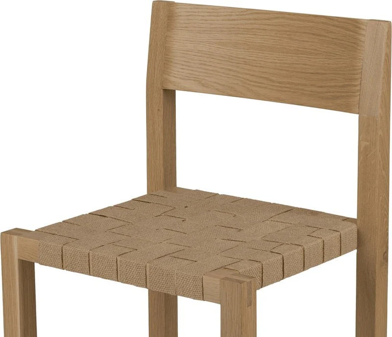 Chaise en chêne massif et sangles naturelles en jute Toli - noo.ma
