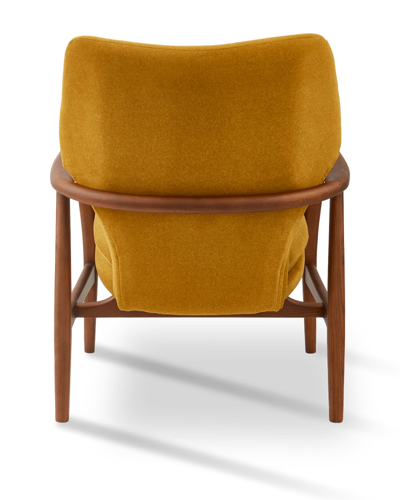 Fauteuil en tissu jaune et bois de frêne Soft Peggy - Pols Potten