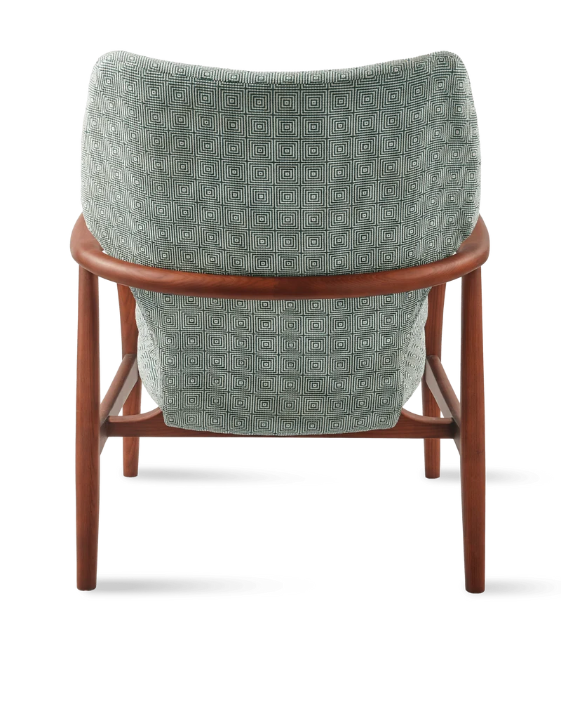 Fauteuil en tissu vert clair et bois de frêne Squared Peggy - Pols Potten