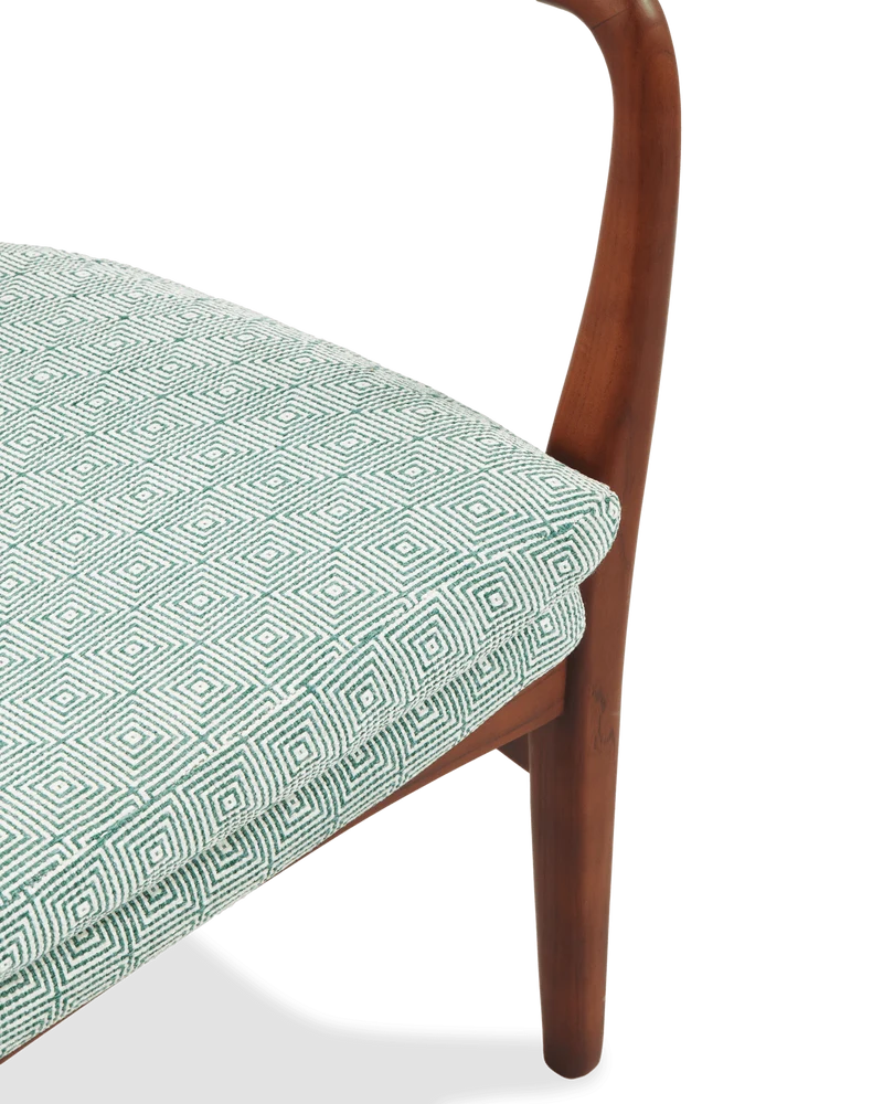 Fauteuil en tissu vert clair et bois de frêne Squared Peggy - Pols Potten