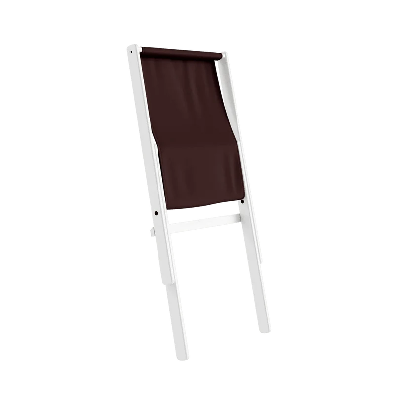Chaise pliante en hêtre blanc et matelas en coton marron 65x88x75cm Boogie raw - Karup Design