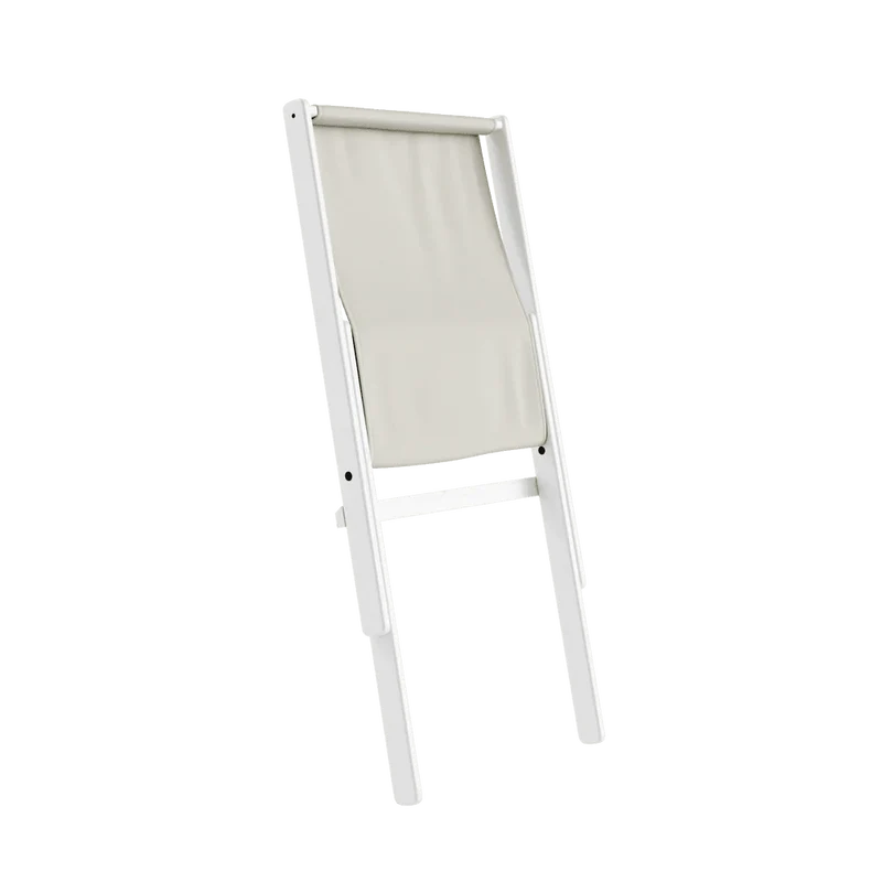 Chaise pliante en hêtre blanc et matelas en coton natural 65x88x75cm Boogie raw - Karup Design