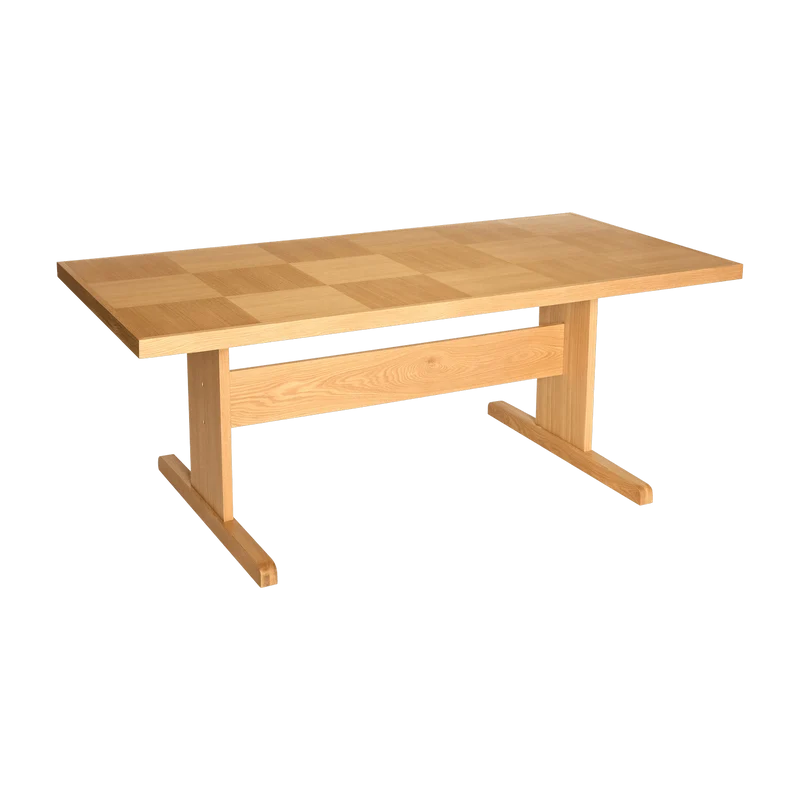 Table à manger rectangulaire en bois de chêne naturel 195x95x74cm Skak - Hübsch