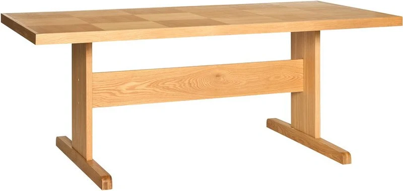 Table à manger rectangulaire en bois de chêne naturel 195x95x74cm Skak - Hübsch