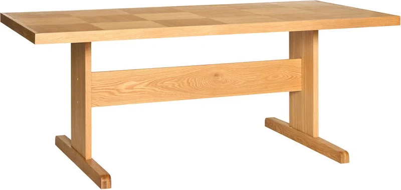 Table à manger rectangulaire en bois de chêne naturel 195x95x74cm Skak - Hübsch