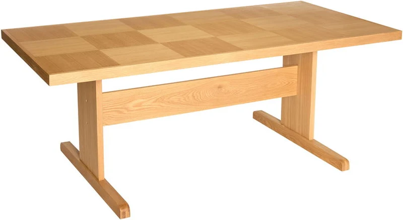 Table à manger rectangulaire en bois de chêne naturel 195x95x74cm Skak - Hübsch