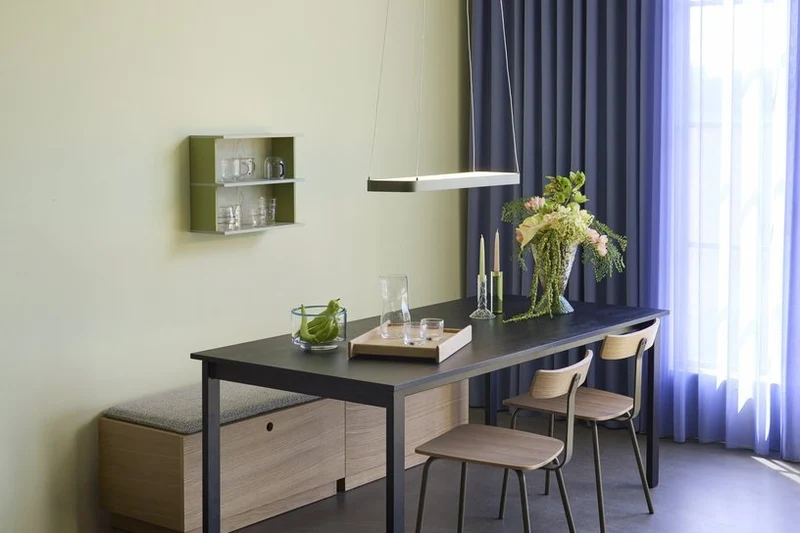 Banc avec tiroir en bois de chêne naturel 90x47x45cm Alcove - Hübsch