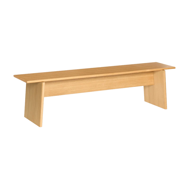 Banc en bois de chêne 180x44x48cm Baenk - Hübsch