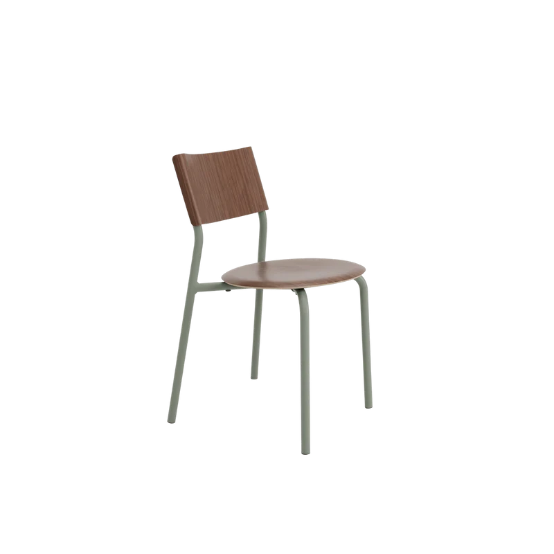 Chaise en bois de noyer et acier gris eucalyptus SSD - TIPTOE