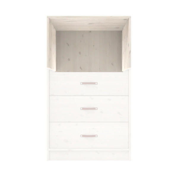 Lifetime Kidsrooms ALL-IN-ONE – Extra Kopfelement - hoch 80 cm Whitewash