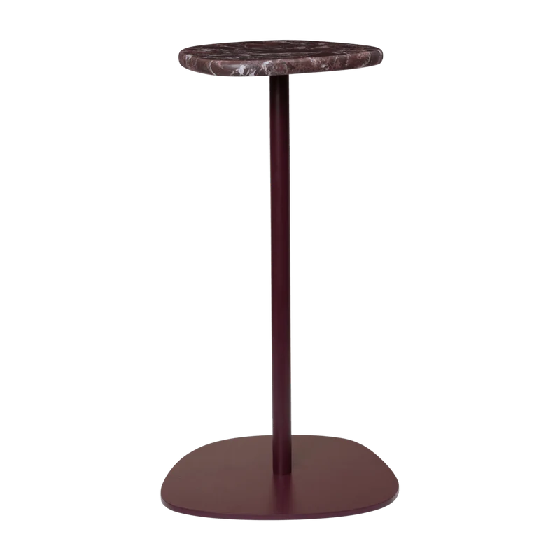 Table d'appoint en acier et marbre dark grape 30,4x56cm Plyo - Ferm Living
