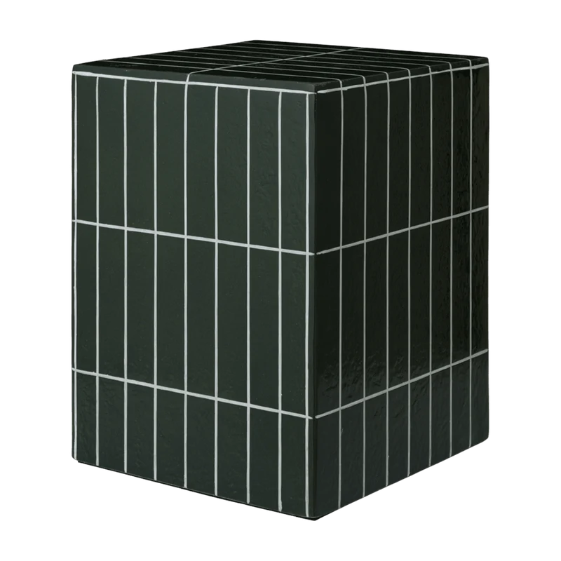 Table d'appoint en béton renforcé de fibre de verre vert 32x42cm Pillar - Ferm Living