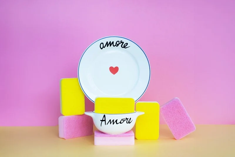 Bol breton en faïence blanche Amore - Pied de poule
