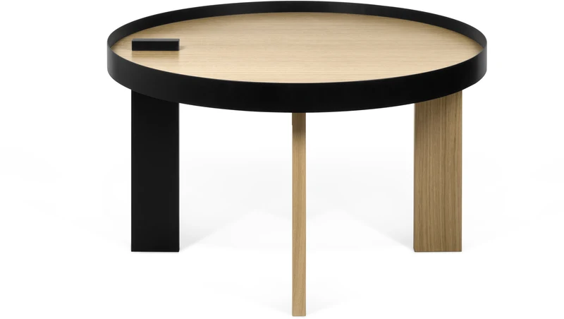 Table basse en bois et en métal noir Bruno - TEMAHOME