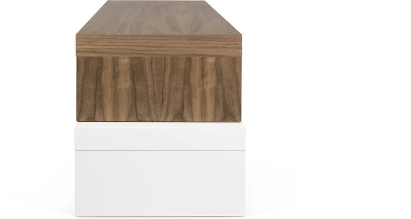 Meuble TV blanc et noyer Cliff - TEMAHOME