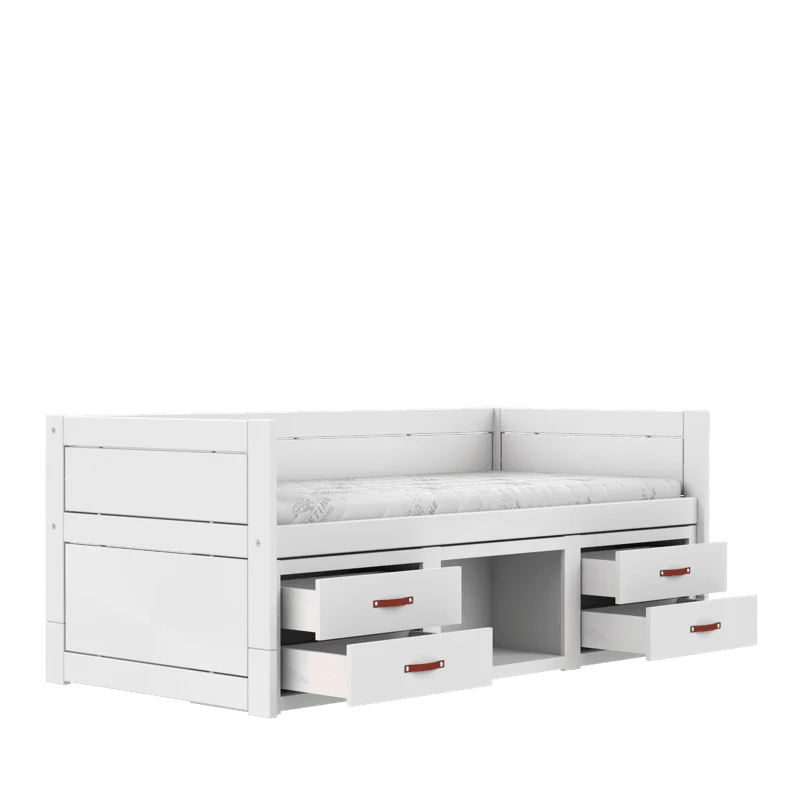 Lifetime Kidsrooms Tagesbett mit Schubladen und Stauraum - Original Whitewash