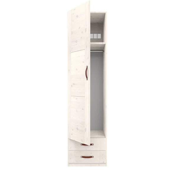 Lifetime Kidsrooms Kleiderschrank mit Schubladen - 50 cm Whitewash