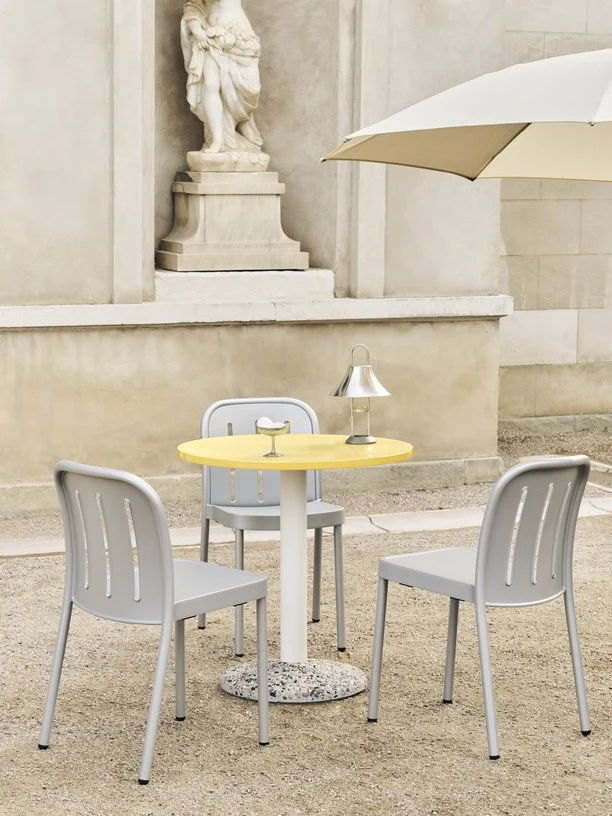 Chaise de jardin en métal gris argenté Deville - HAY