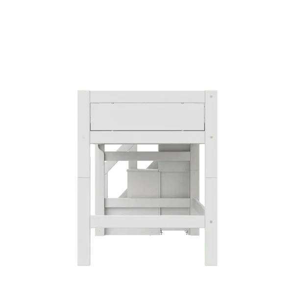 Lifetime Kidsrooms Hochbett 128 cm mit Treppe - Original Weiss