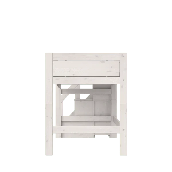 Lifetime Kidsrooms Hochbett 128 cm mit Treppe - Original Weiss