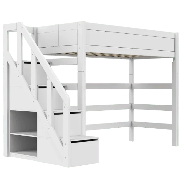 Lifetime Kidsrooms Hochbett 177 cm mit Treppe - Original Weiss
