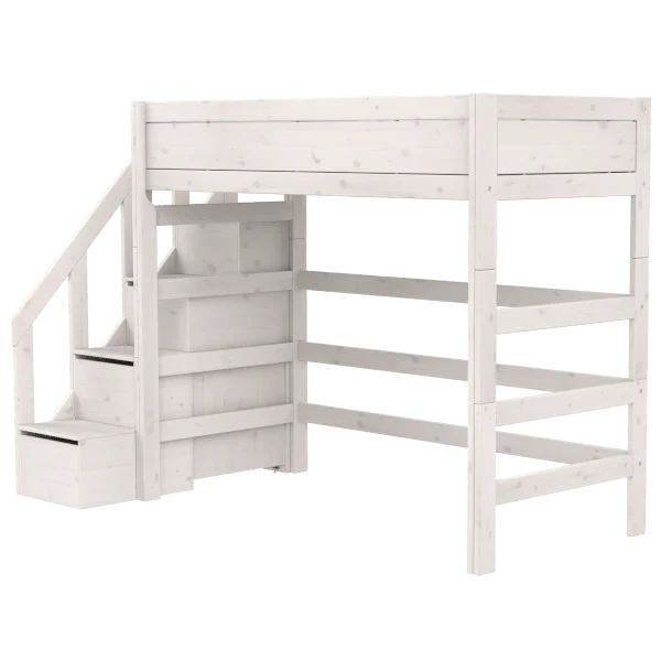 Lifetime Kidsrooms Hochbett 177 cm mit Treppe - Original Weiss