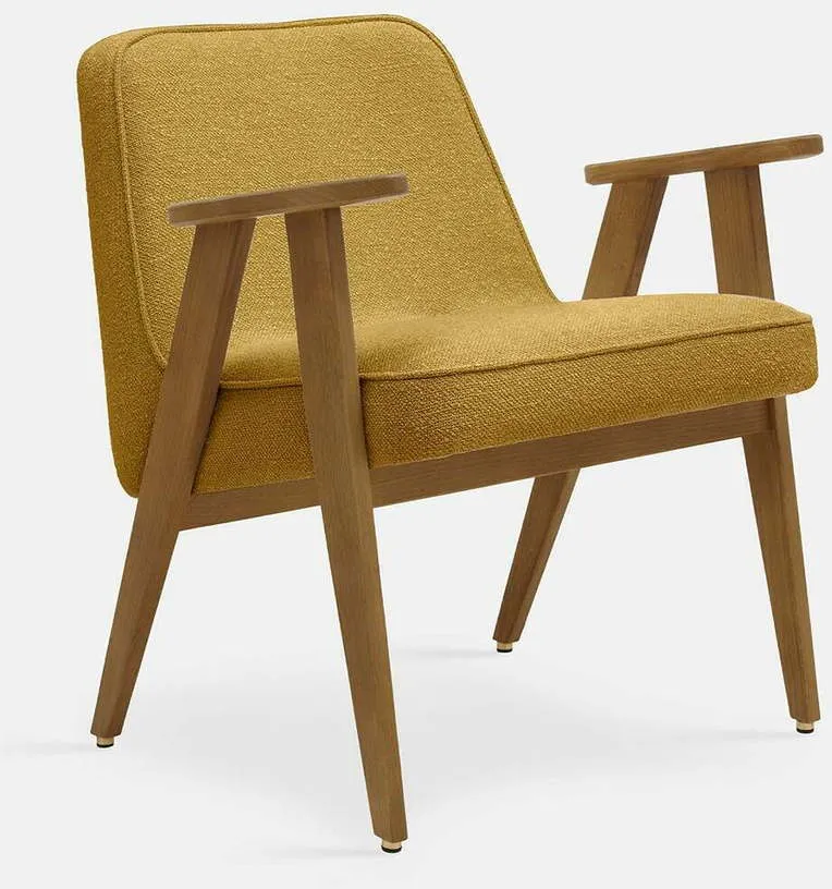 Fauteuil avec accoudoirs en tissu bouclé crème et chêne foncé 53 x 52 cm Série 366 Junior - 366 Concept