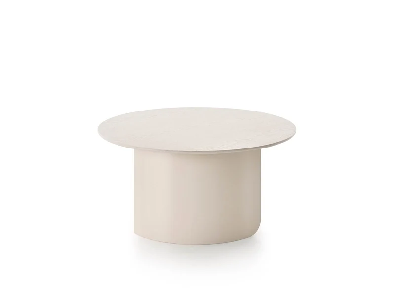 Table basse ronde en bois et acier beige 75x35cm Plateau - Fest Amsterdam