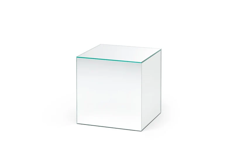 Table d'appoint cube miroir en verre 40x40x40cm Tintin - Fest Amsterdam