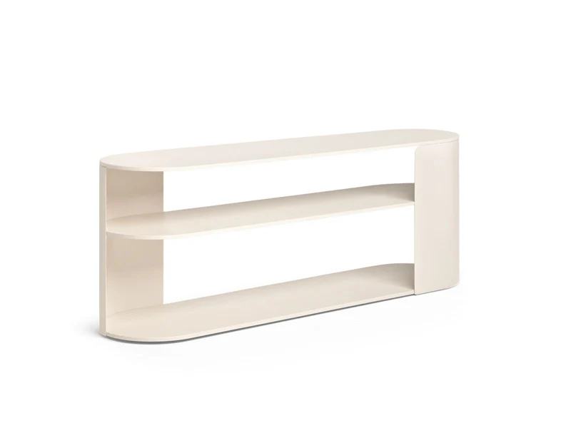 Console en frêne beige et acier beige 140x36,5x52cm Plateau - Fest Amsterdam