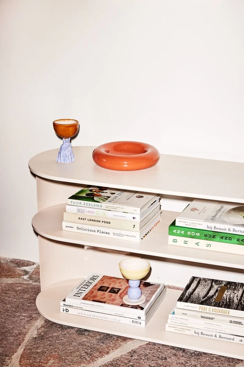 Console en frêne beige et acier beige 140x36,5x52cm Plateau - Fest Amsterdam