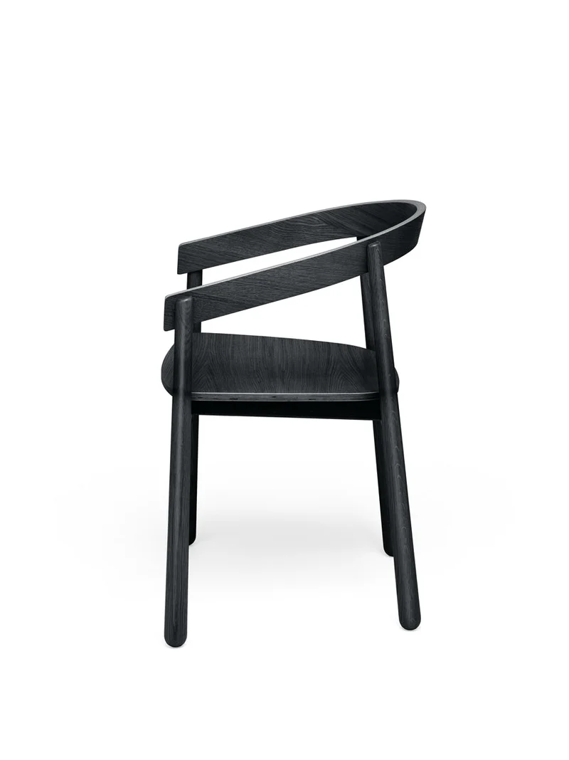 Chaise avec accoudoirs en chêne noir Homerun - Fest Amsterdam