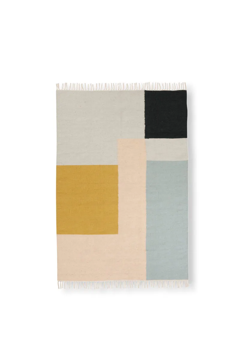 Ferm Living Kelim Teppich Large - Squares