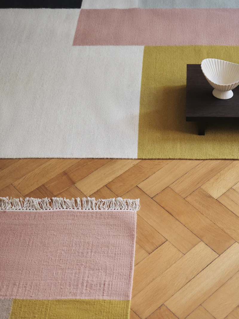 Ferm Living Kelim Teppich Large - Squares