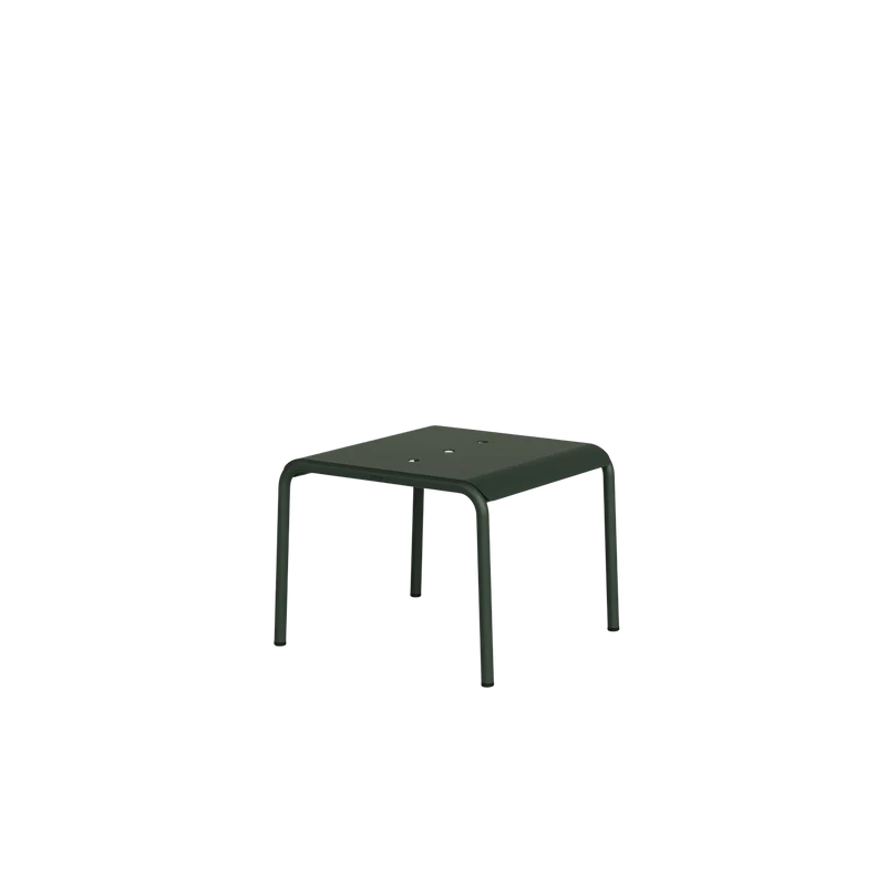 Table basse en acier thermolaqué inoxydable vert forêt 50x38cm Panorama - TIPTOE