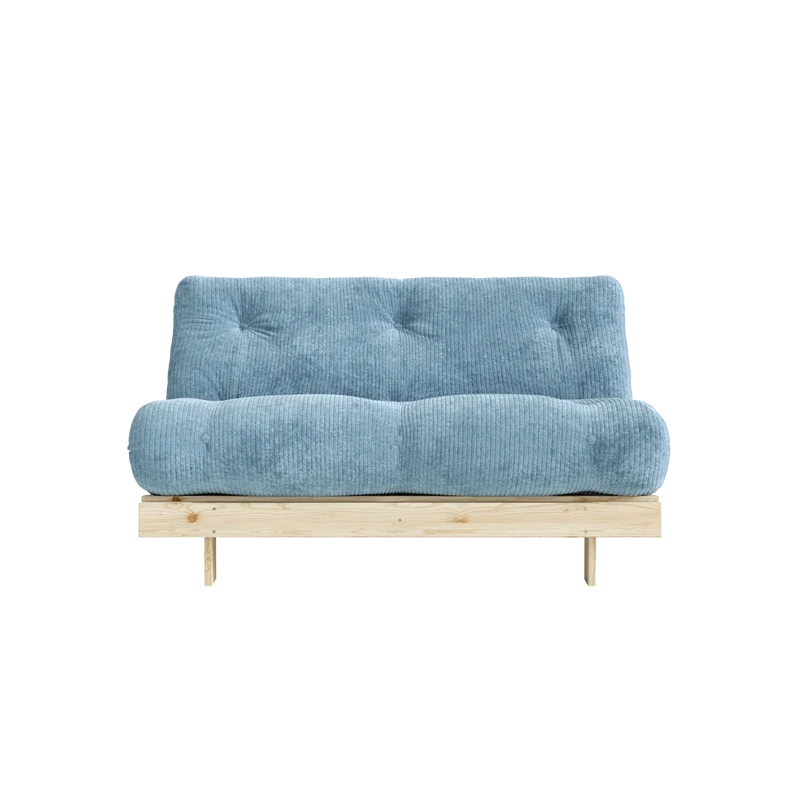 Canapé-lit en pin massif avec matelas bleu 140x200cm Roots - Karup