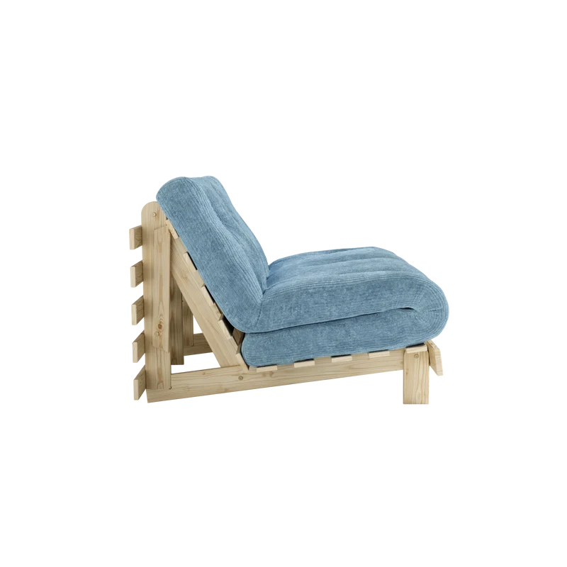 Canapé-lit en pin massif avec matelas bleu 140x200cm Roots - Karup