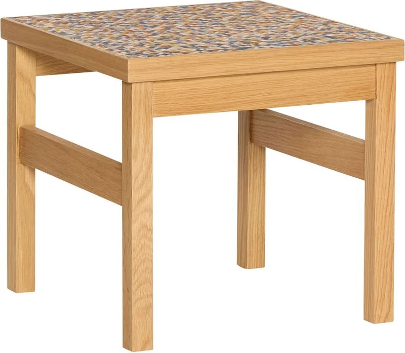Table d'appoint carrée en bois de chêne 40x40x38cm Confetti - Hübsch