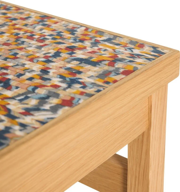 Table d'appoint carrée en bois de chêne 40x40x38cm Confetti - Hübsch
