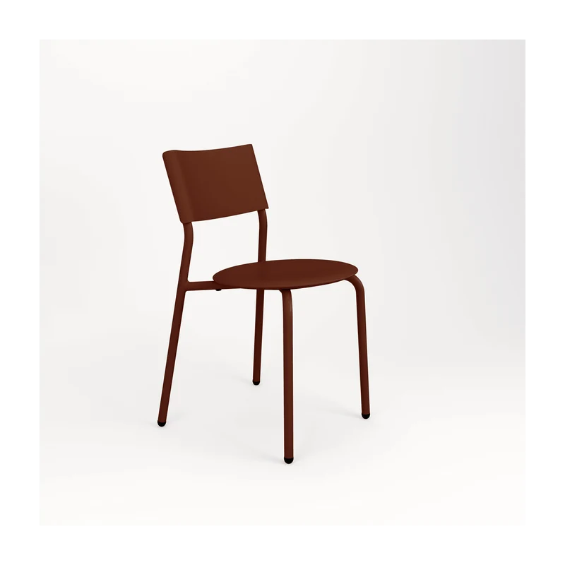Chaise de jardin en plastique recyclé rouge brique Midi - TIPTOE
