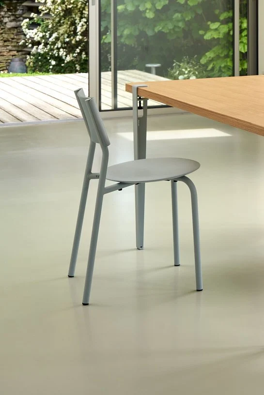 Chaise en plastique recyclé bleu pâle SSDr - TIPTOE