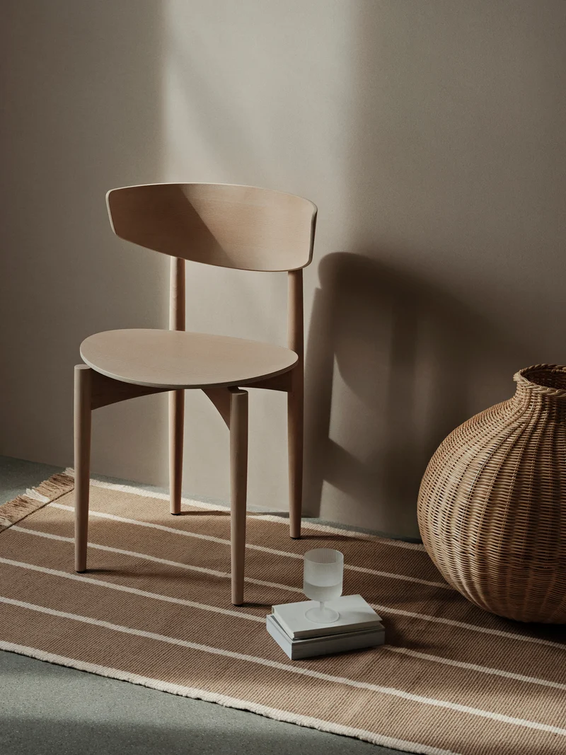 Ferm Living Calm Kelim Runner - 80 x 200 - Dark Sand/Off-white